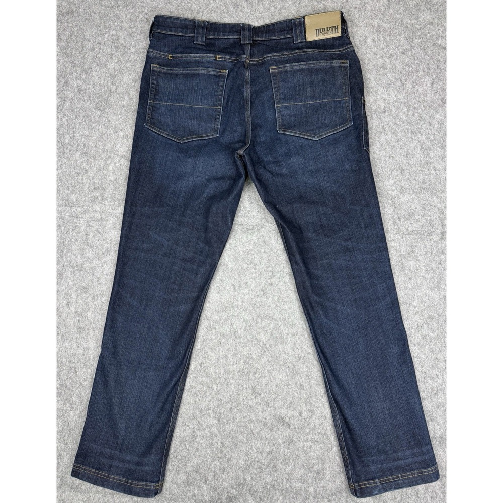Duluth Trading Co Ballroom Double Flex Jeans Men 36x32 Slim Fit Dark Wash EUC - Picture 11 of 12